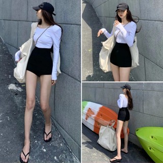 Quần Sooc Cạp Lưng Cao Chất Umi khoá sau