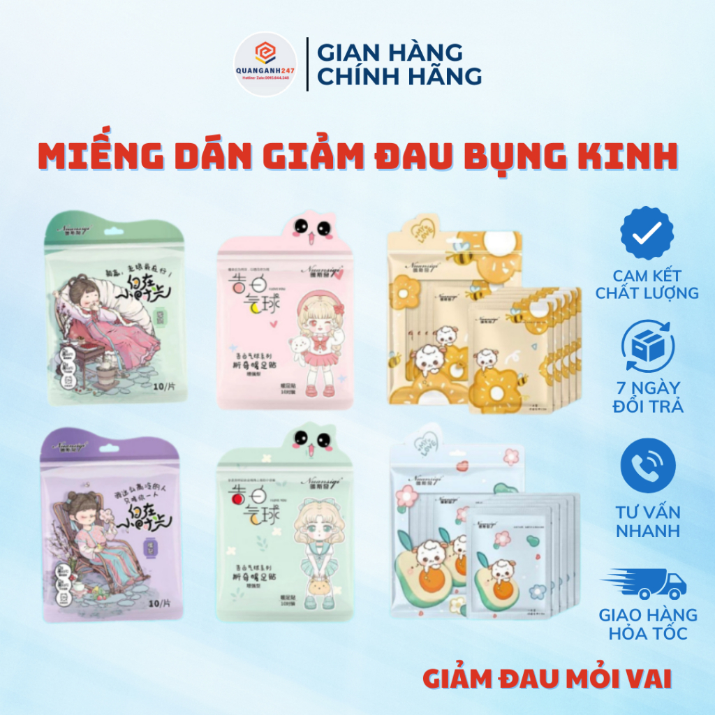 Túi 10 miếng dán giữ nhiệt làm ấm cơ thể QA HAPPY LIFE giảm đau bụng kinh, đau mỏi vai, giữ ấm lâu an toàn