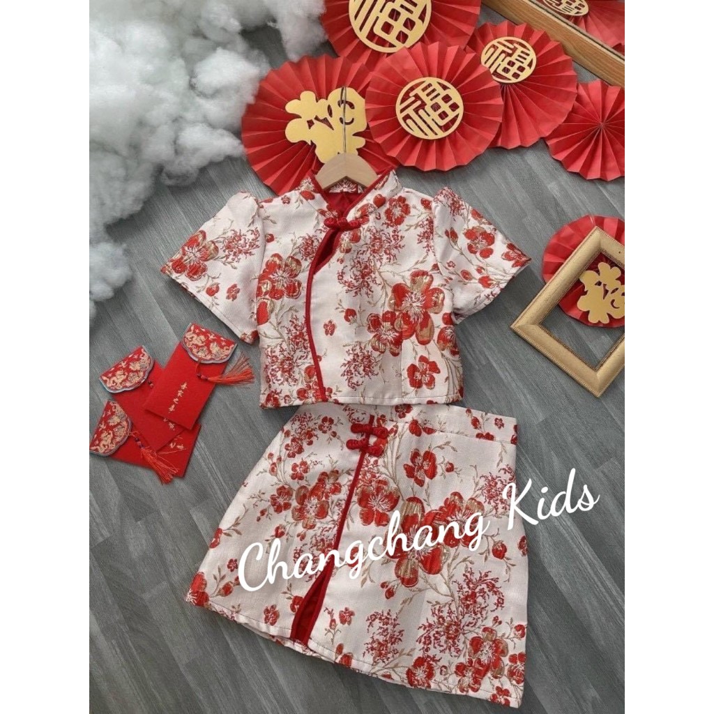 set gấm trung hoa CHANGCHANGKIDS cho mẹ và bé 3,4,5,6,7,8,9,10,12,13,14,15 tuổi