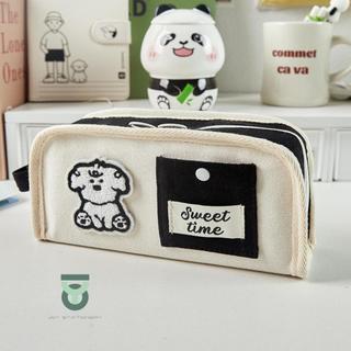 Túi/Hộp đựng bút SWEET TIME có sức chứa lớn, vải canvas xinh xắn basic_Joy Office