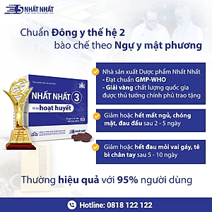 mua 4 tặng 2 Viên Nén Hoạt Huyết - Nhất Nhất 3, Tăng Cường Lưu Thông Máu, Giảm Mất Ngủ, Chóng Mặt, Đau Mỏi Vai gáy, Tê B