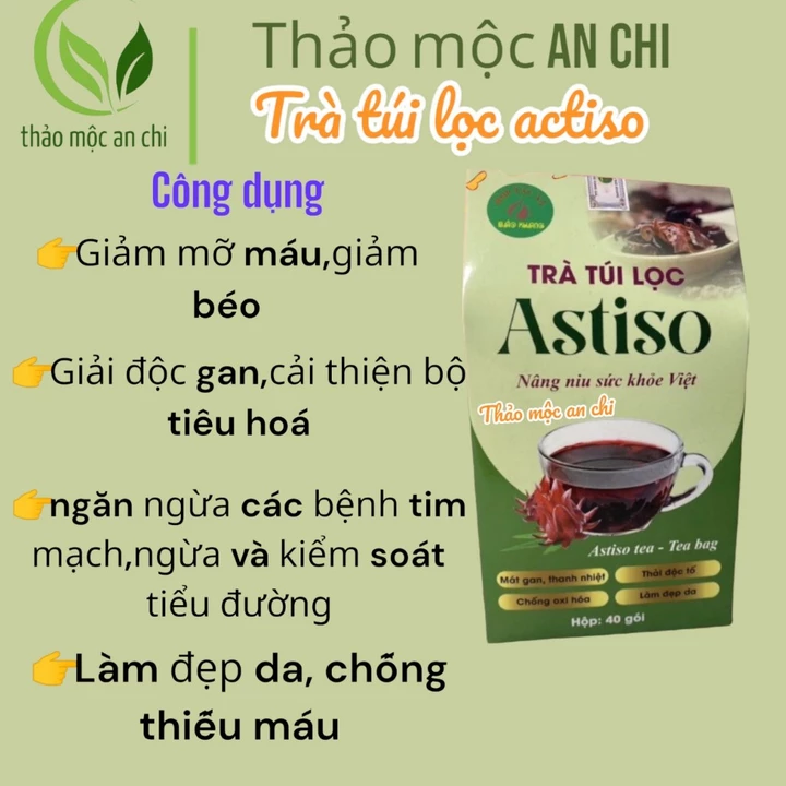 Trà atiso túi lọc|trà thảo mộc |bảo khang .mát gan;trà thanh nhiệt.hộp 40 gói -tongkhogiadungdung