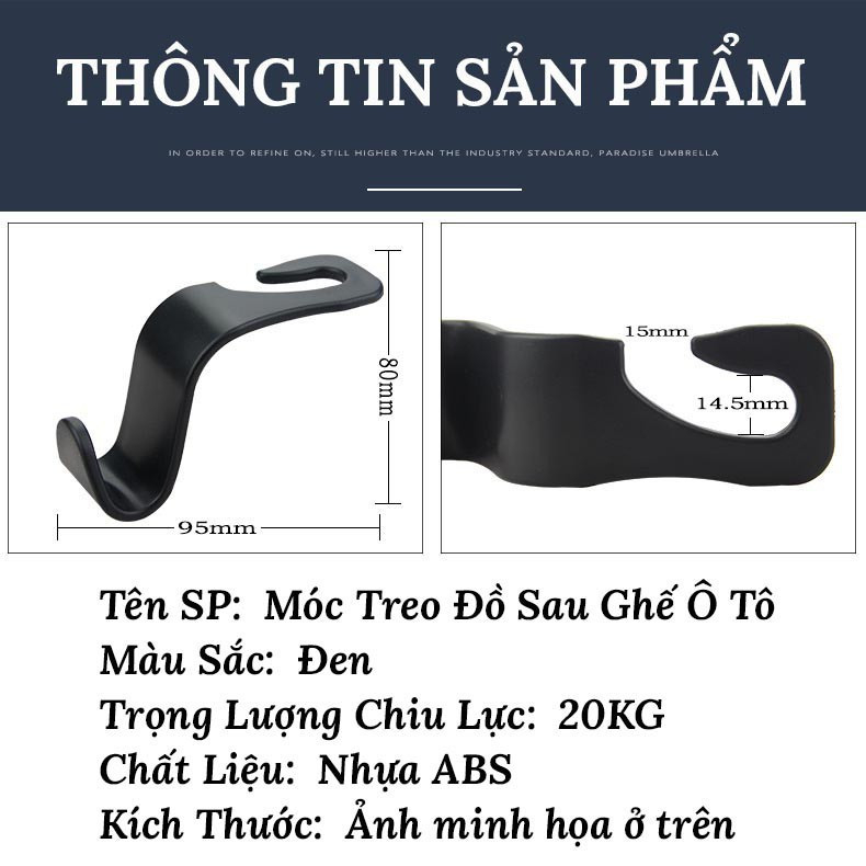 Móc Treo Đồ Gắn Ghế Xe Hơi Tiện Dụng Cao Cấp Sang Trọng