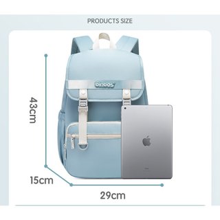 Balo học sinh Màu Xanh Dương siêu nhẹ, chống thấm nước B-3528 (KT 43x29x15cm) - BINBES
