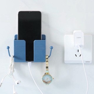 Kệ dán tường để điện thoại  Việt Nhật, Khay đựng điều khiển gắn tường có móc treo 5689