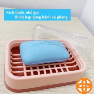 Hộp đựng xà bông, xà phòng có nắp đậy và khay hứng Việt Nhật 6773