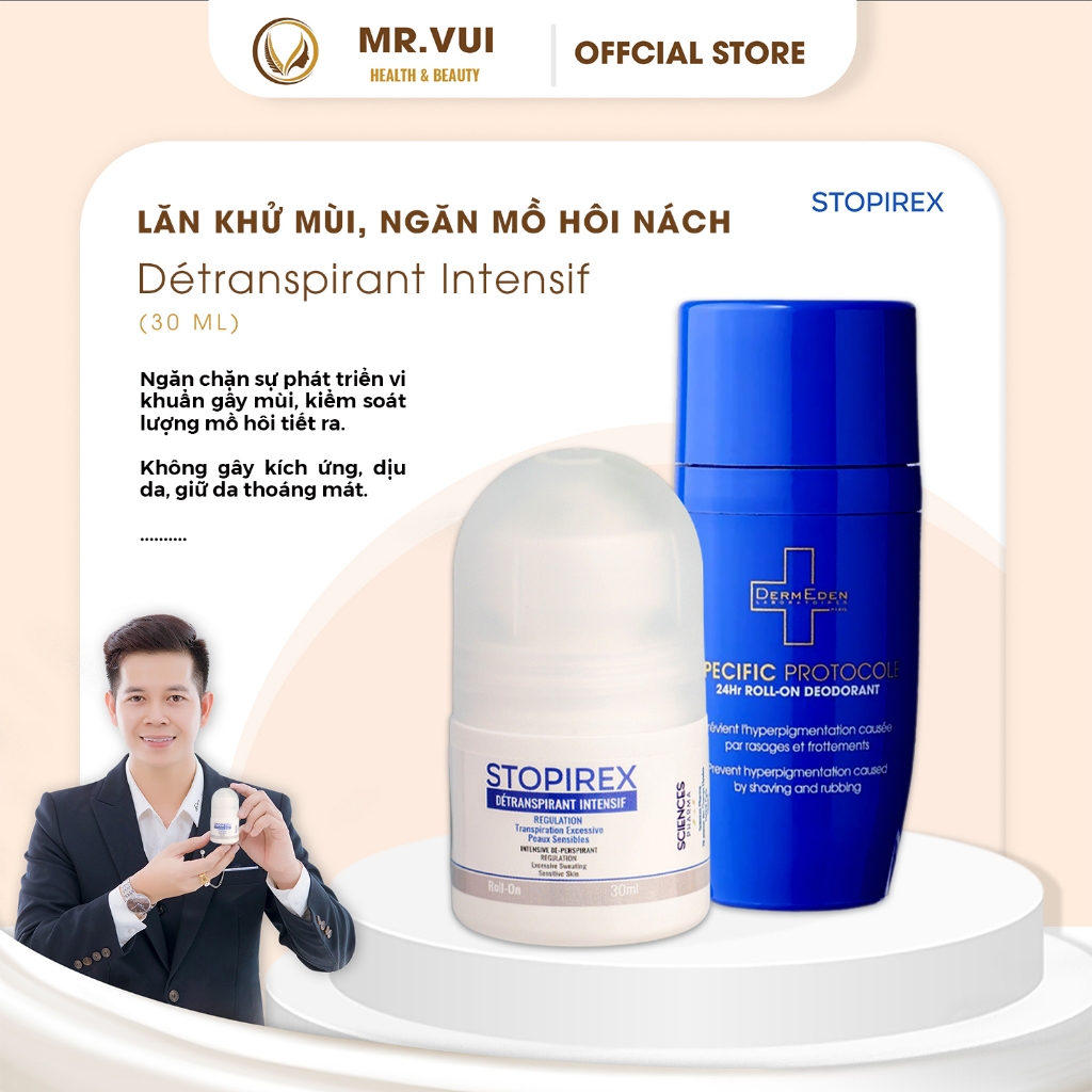 [Hỏa tốc] Bộ đôi lăn khử mùi, ngăn tiết mồ hôi nách thương hiệu ...