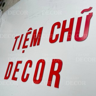Chữ Alu Đỏ 10cm dày 3mm T1 In Hoa trang trí dán tường - biển quảng cáo đám cưới