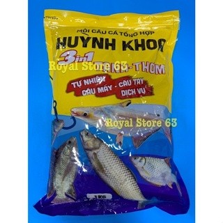 Mồi cám câu cá Huỳnh Khoa 3 in 1 tanh thơm (Túi 1kg)