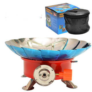 Bếp Ga Mini Chống Gió Có dây Chống Cháy , Gấp Gọn Tiện Dụng Cho Giã Ngoại Du Lịch