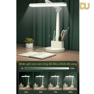 Đèn học để bàn chống cận LED cảm ứng sạc USB tích điện kèm quà tặng