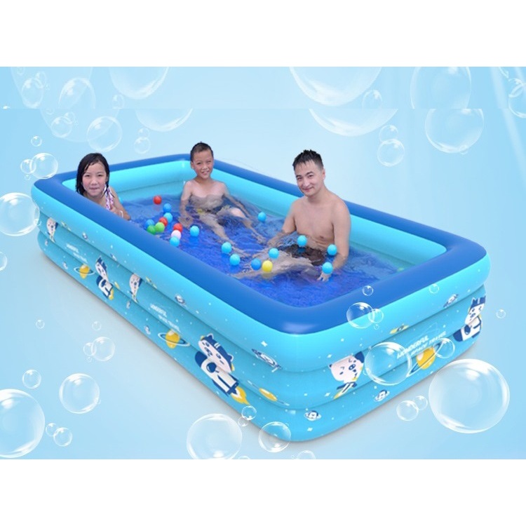 Bể bơi, phao bơi hình chữ nhật dày dặn đủ kích thước cho bé yêu