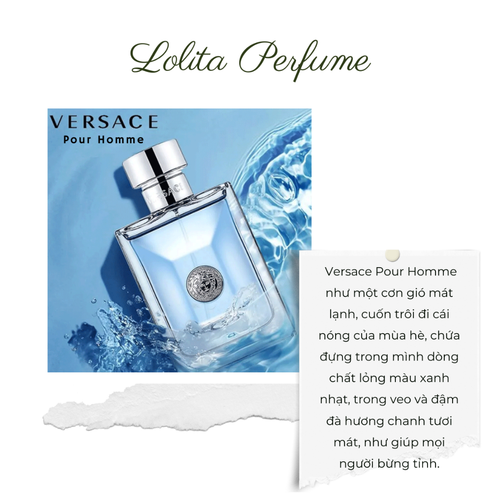 [Nước Hoa Nam Chiết 10ml Cao cấp] Versace Pour Homme -Phong cách :Nam tính, Cổ điển, Tự tin
