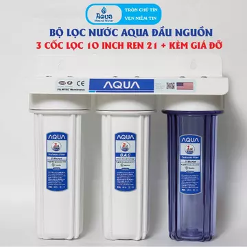 BỘ LỌC THÔ 3 CẤP - SỬ DỤNG LỌC NƯỚC ĐẦU NGUỒN SIÊU SẠCH( TẶNG KÈM BỘ LÕI LỌC 1,2,3 ADP + PHỤ KIỆN )