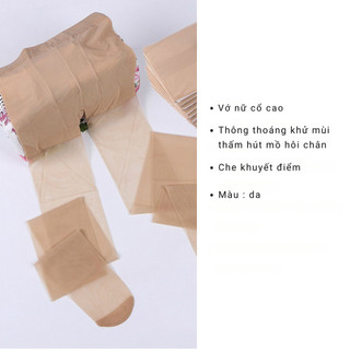 Tất vớ nữ dài màu da cao cổ tàng hình giúp che đi khuyết điểm mềm mịn thoáng mát DEVARI T893