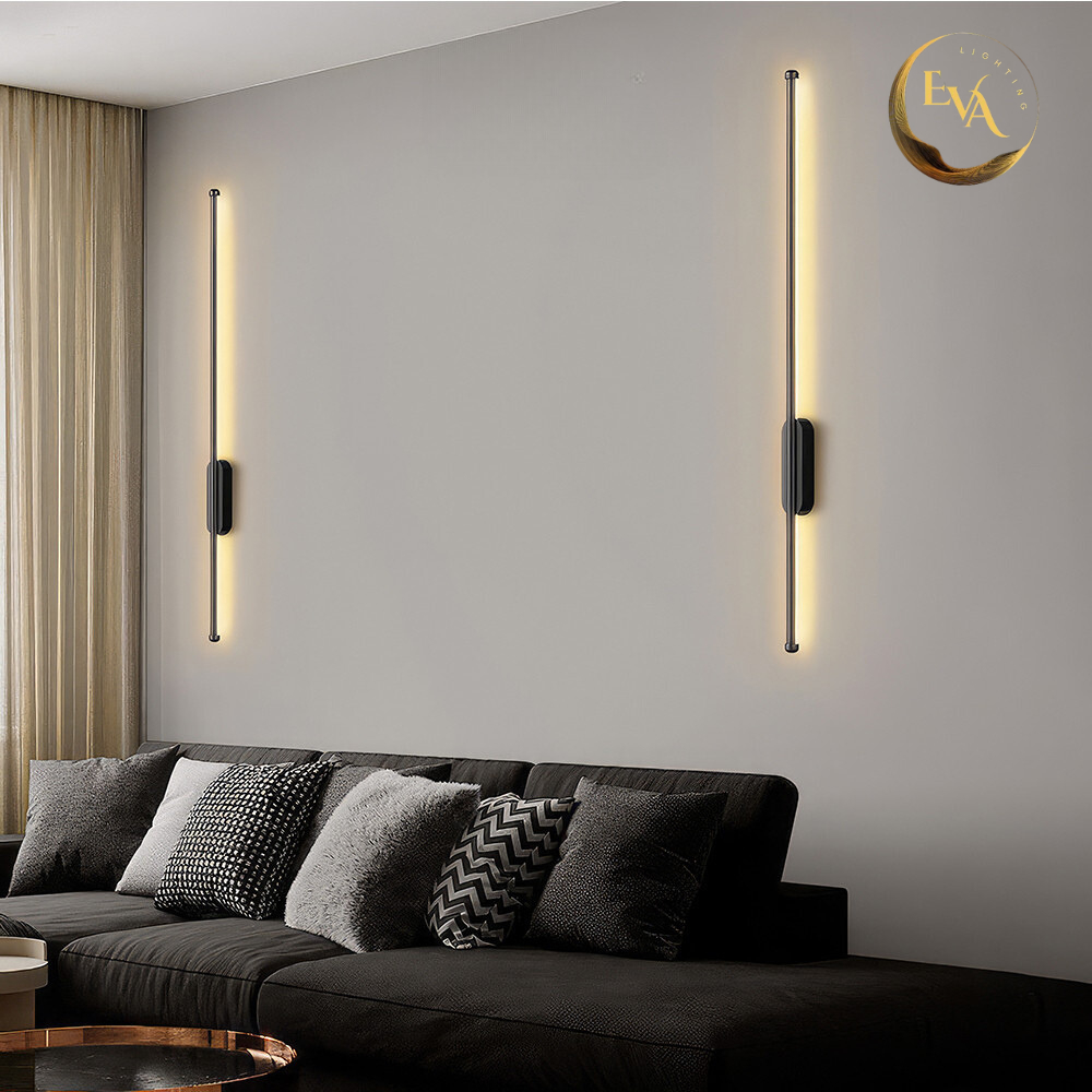 Đèn gắn tường LED 3 màu ánh sáng EVA LT047-BK 3C đèn decor nội thất phong cách hiện đại, bảo hành chính hãng 24 tháng
