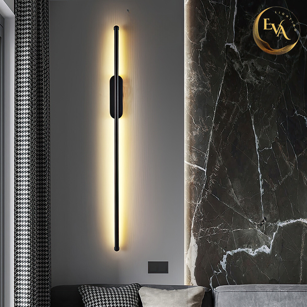Đèn gắn tường LED 3 màu ánh sáng EVA LT047-BK 3C đèn decor nội thất phong cách hiện đại, bảo hành chính hãng 24 tháng