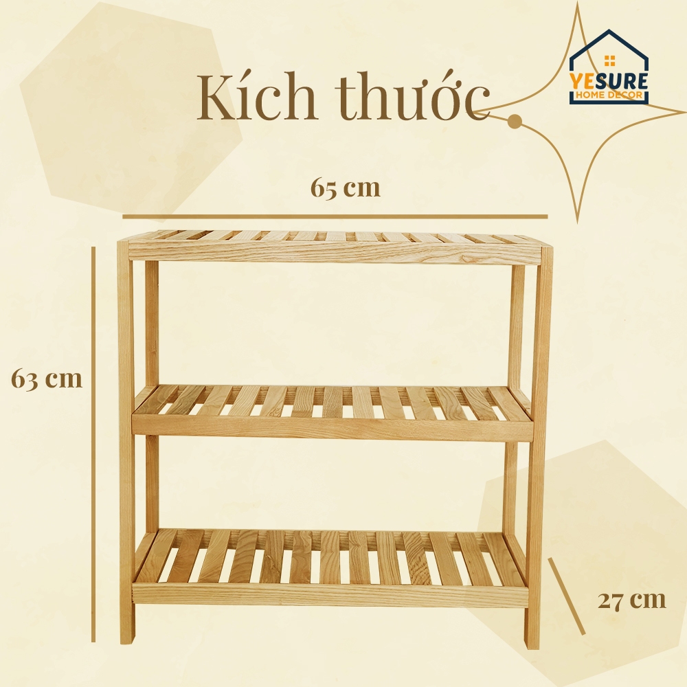 Ảnh Kệ Gỗ Đa Năng Chất Liệu Gỗ Tần Bì Thiết Kế Đẹp Mắt Dễ Dàng Lắp Đặt YESURE 3