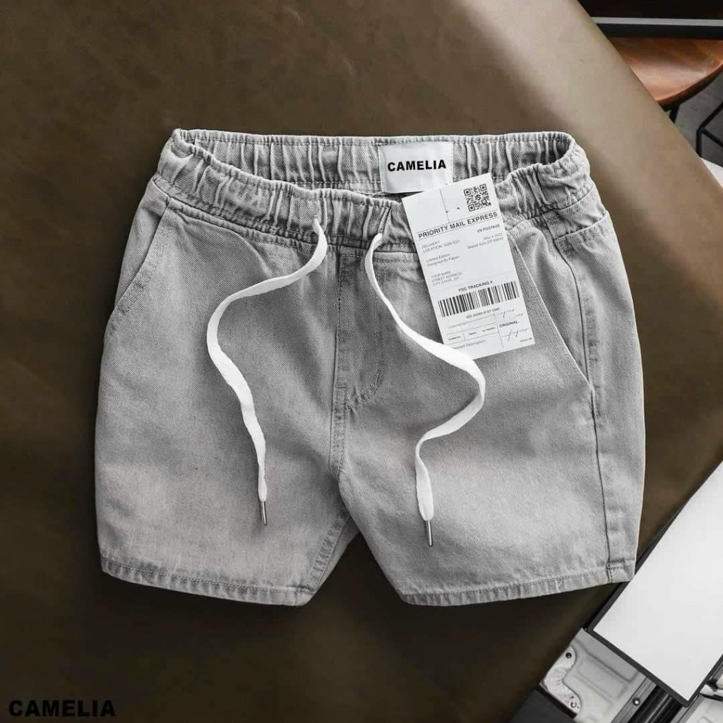 Quần short jean nam rách màu xanh chất bò - quần short jean nam co giãn ...