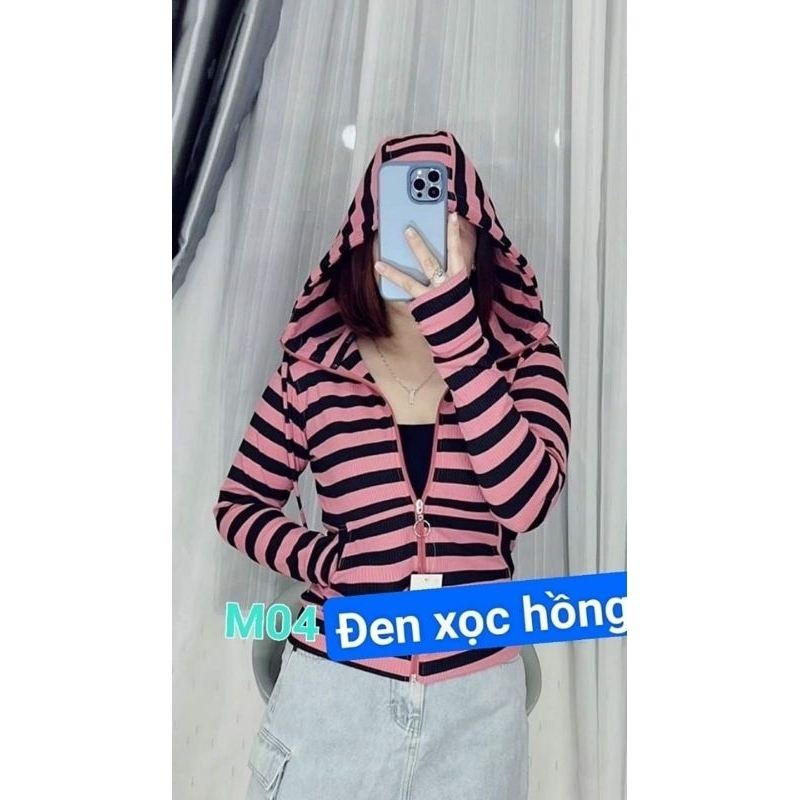 ÁO KHOÁC SỌC CHỐNG NẮNG THUN GÂN TĂM
