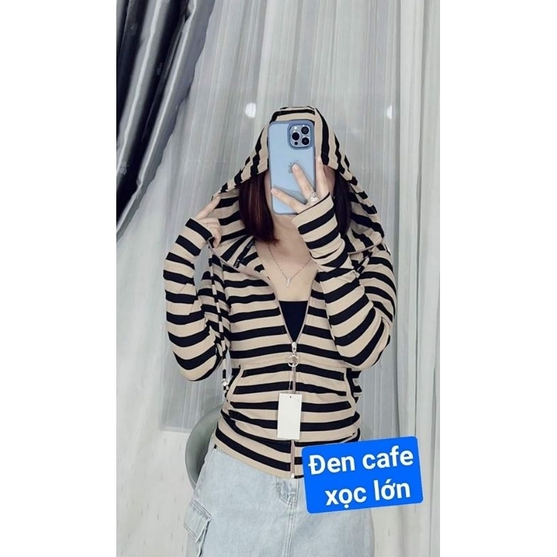 ÁO KHOÁC SỌC CHỐNG NẮNG THUN GÂN TĂM