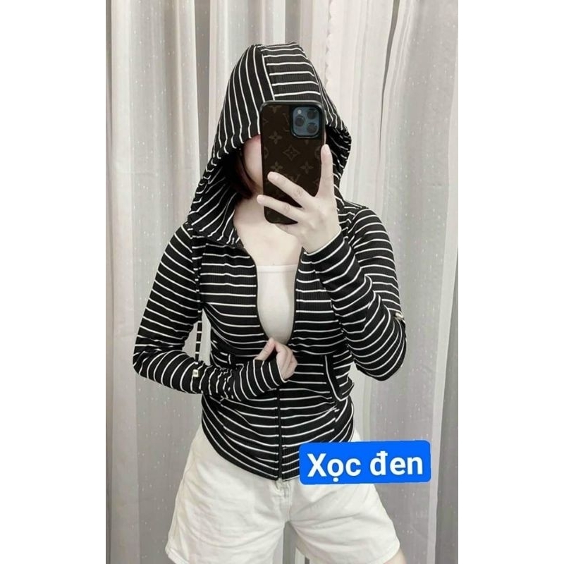 ÁO KHOÁC SỌC CHỐNG NẮNG THUN GÂN TĂM