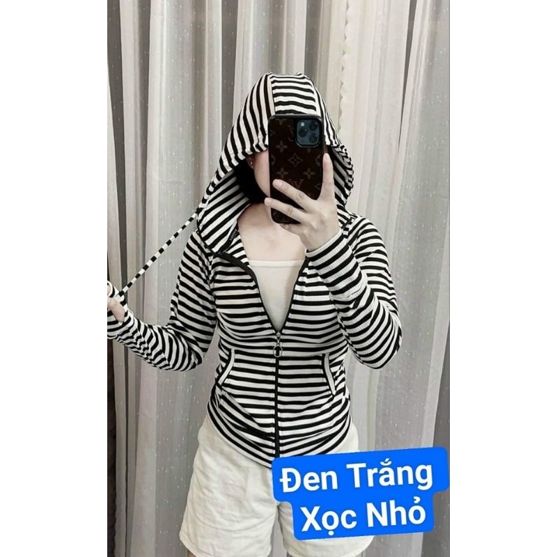 ÁO KHOÁC SỌC CHỐNG NẮNG THUN GÂN TĂM