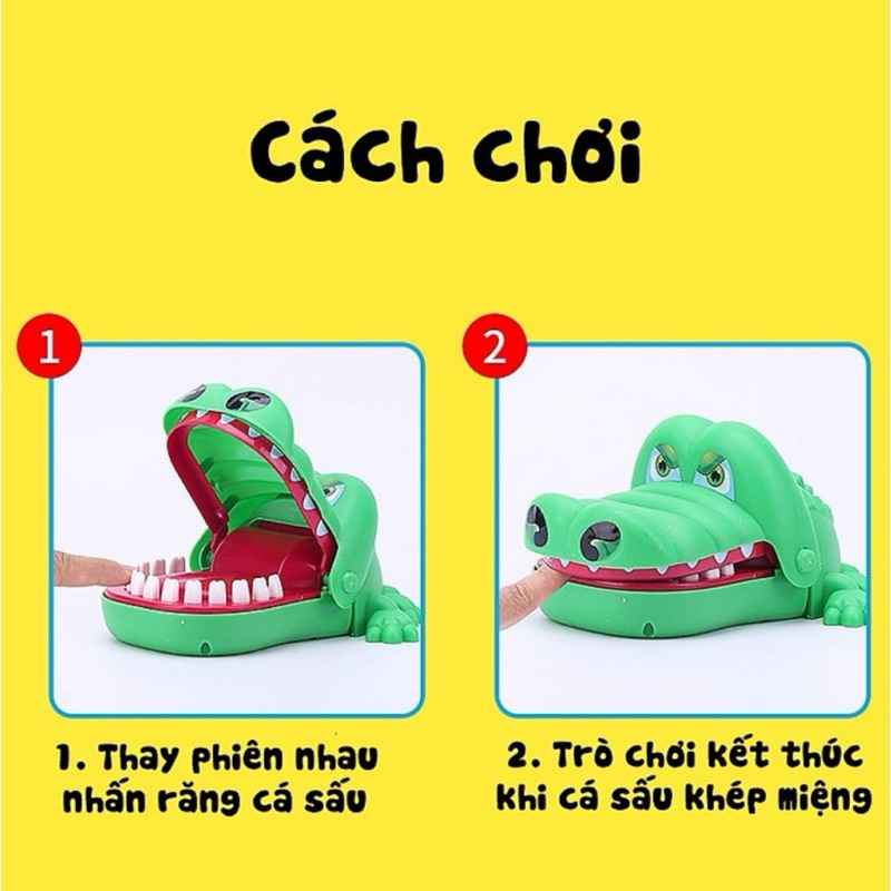 Đồ Chơi Khám Răng Cá Sấu Cắn Tay Cho Bé
