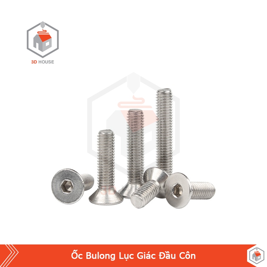 Ốc - Bulong Lục Giác Inox 304 Đầu Côn M6 Đủ Size - 10 con | Shopee Việt Nam