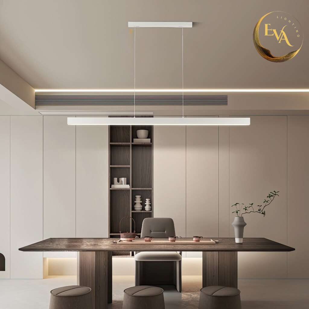 Đèn thả bàn ăn EVA L1806 dài 1m2, loại LED 3 chế độ ánh sáng phong cách hiện đại bảo hành 12 tháng