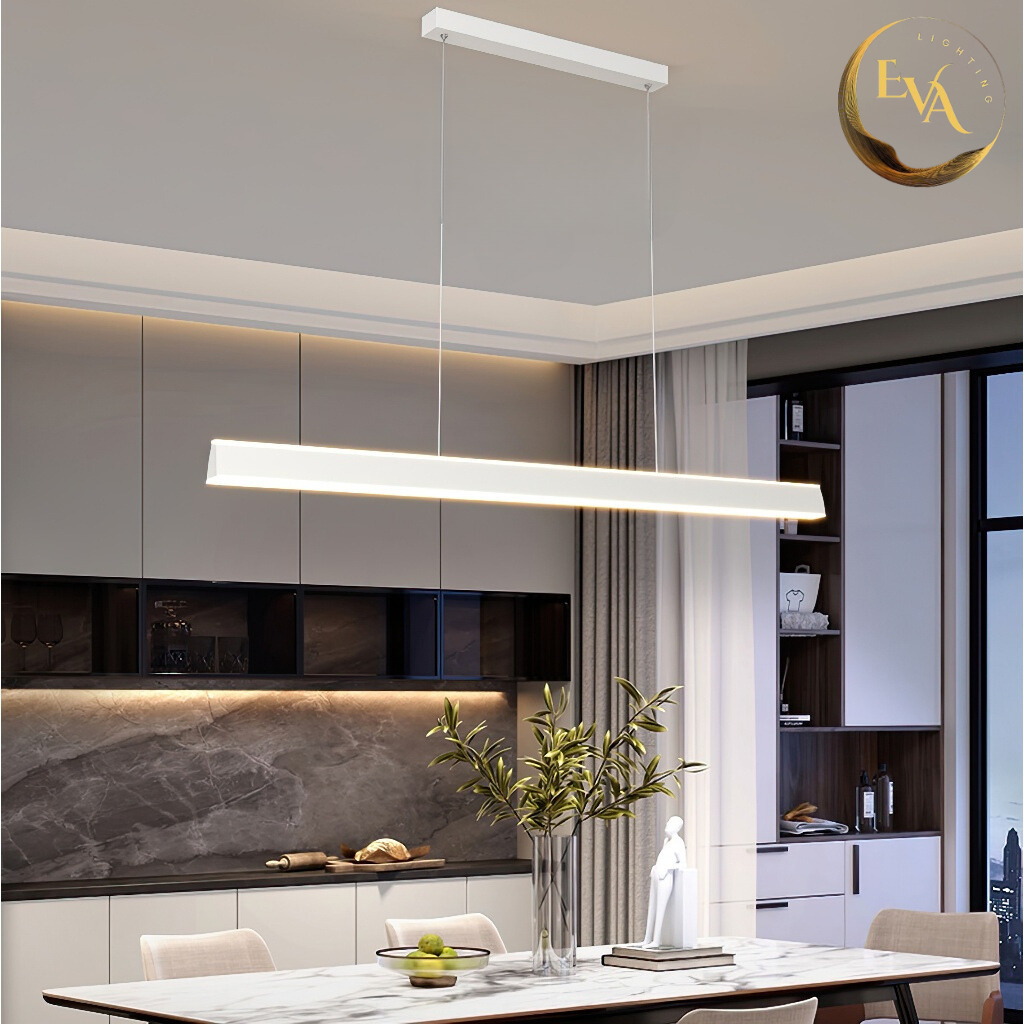 Đèn thả bàn ăn EVA L1806 dài 1m2, loại LED 3 chế độ ánh sáng phong cách hiện đại bảo hành 12 tháng