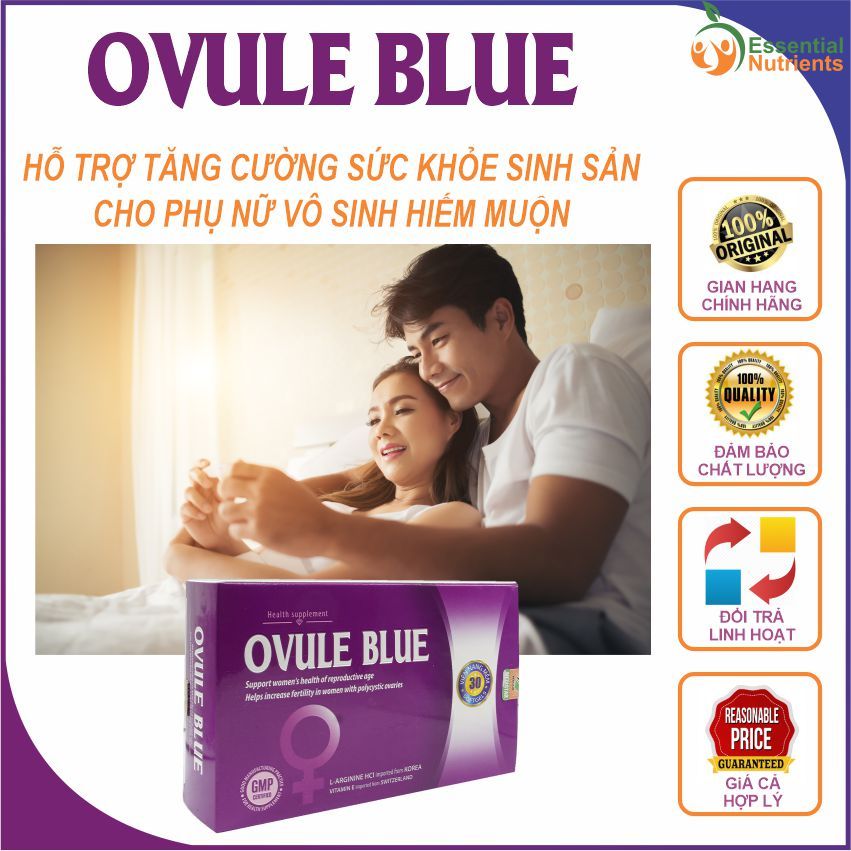 [DATE 01/2027] Lọ OVULE BLUE Bổ sung Inositol, Sắt, Acif Folic, vimamin ...