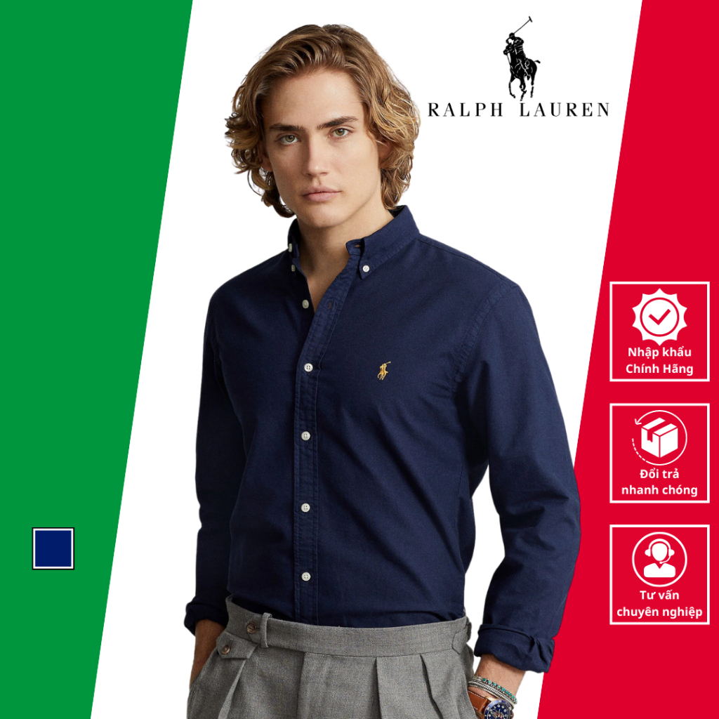 Áo Sơ Mi Nam Ralph Lauren Dài Tay Trơn Chất Cotton Phong Cách Công Sở ...