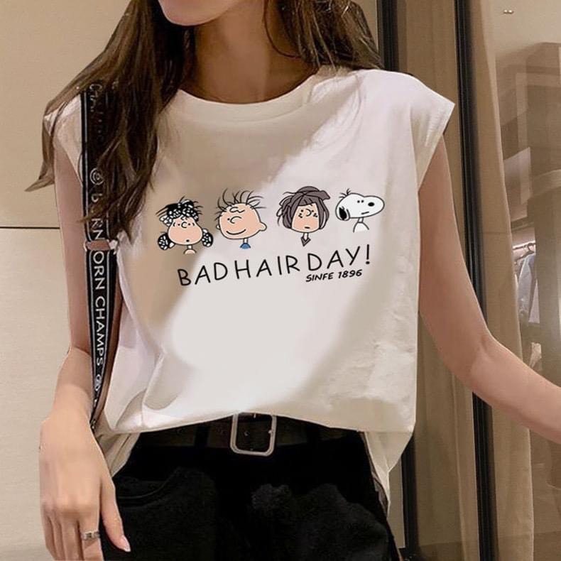 Áo thun không tay nữ, Áo tanktop Nữ in hình thời trang cá tính