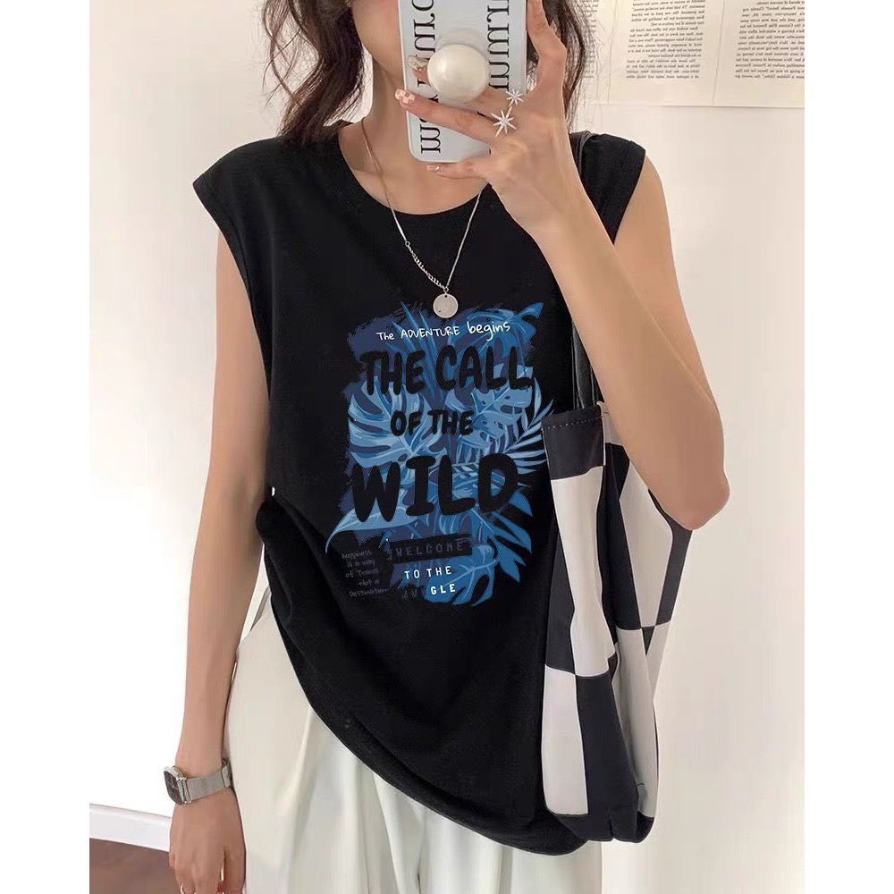 Áo thun không tay nữ, Áo tanktop Nữ in hình thời trang cá tính