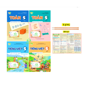 Sách - Combo Toán + Tiếng Việt Lớp 5 - Tập 1 + 2 Dành cho buổi học thứ hai - (Kết nối tri thức - SGK Mới )