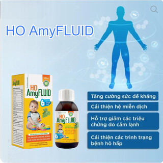 Siro HO AmyFLUiD 100ml - Giảm Ho Khan, Ho Đờm, Giảm Triệu Chứng Cảm Lạnh, Tăng Cường Đề Kháng Cho Bé