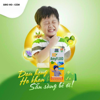Siro HO AmyFLUiD 100ml - Giảm Ho Khan, Ho Đờm, Giảm Triệu Chứng Cảm Lạnh, Tăng Cường Đề Kháng Cho Bé