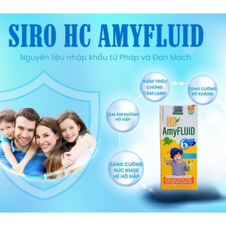 Siro HO AmyFLUiD 100ml - Giảm Ho Khan, Ho Đờm, Giảm Triệu Chứng Cảm Lạnh, Tăng Cường Đề Kháng Cho Bé