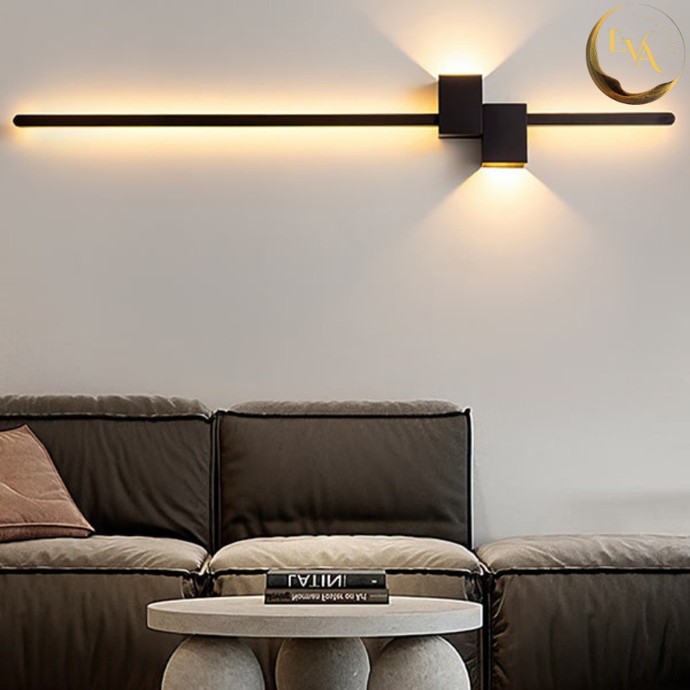 Đèn tường LED 3 chế độ ánh sáng EVA 605-BL 3C màu đen phong cách hiện đại bảo hành 12 tháng