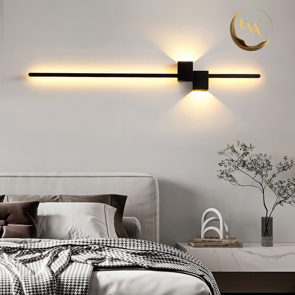 Đèn tường LED 3 chế độ ánh sáng EVA 605-BL 3C màu đen phong cách hiện đại bảo hành 12 tháng
