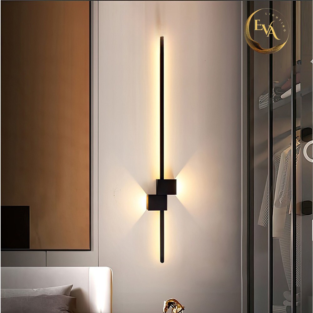 Đèn tường LED 3 chế độ ánh sáng EVA 605-BL 3C màu đen phong cách hiện đại bảo hành 12 tháng