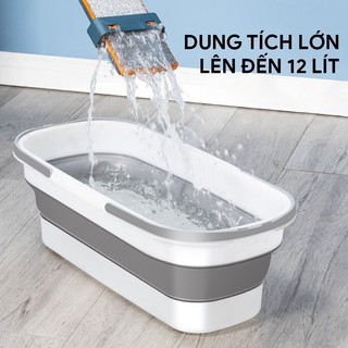 Xô Đựng Nước Gấp Gọn - Xô Nước Ướt Và Khô Hình Chữ Nhật Có Thể Gấp Gọn Tiện Dụng Bền Bỉ