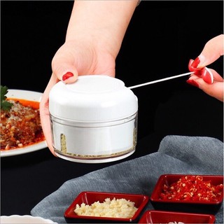 Máy xay mini đa năng 3 lưỡi dao kéo tay, xay tỏi ớt hành, xay rau củ quả