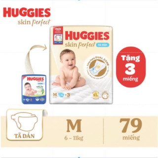 Tã dán Huggies Skin Perfect  NB76/S82/M79, nâng cấp từ Huggies Tràm Trà