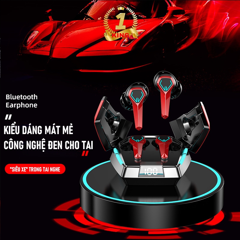 Tai Nghe Gaming Bluetooth 5.3 JX10 TWS Tai Nghe Chơi Game Không Dây Có ...