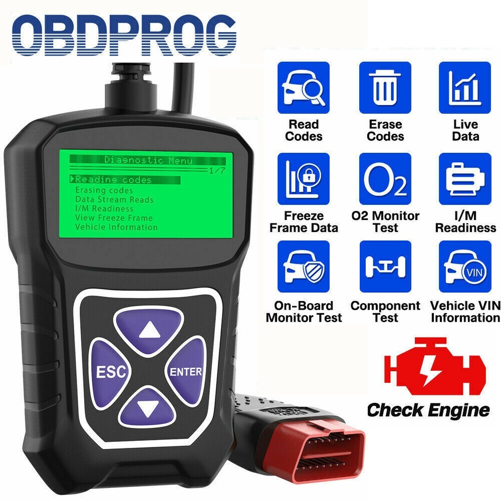 Obdprog MT100 Obd2 Ô Tô Máy Quét Mã Xe Công Cụ Chẩn Đoán EOBD Kiểm Tra ...