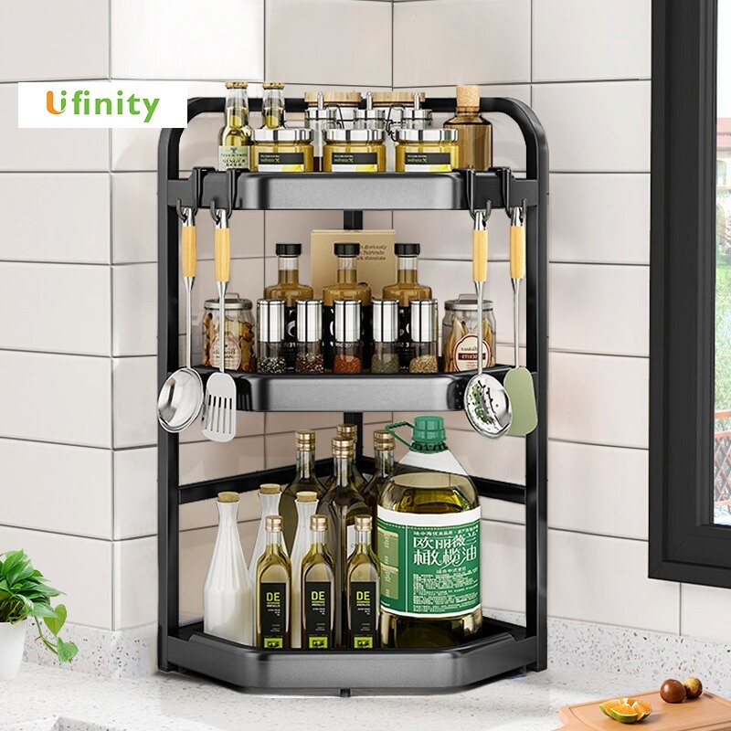Lifinity 2/3 Tầng Kệ Đựng Gia Vị Vật liệu nhựa, Kệ Nhà Bếp Đa Năng thông minh 2 tầng tiết kiệm
