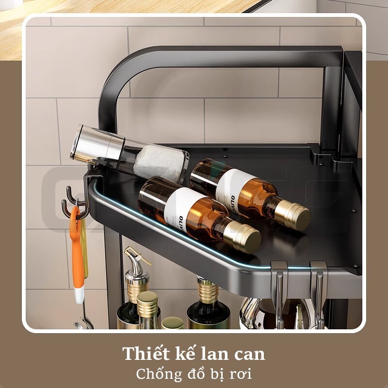 Lifinity 2/3 Tầng Kệ Đựng Gia Vị Vật liệu nhựa, Kệ Nhà Bếp Đa Năng thông minh 2 tầng tiết kiệm