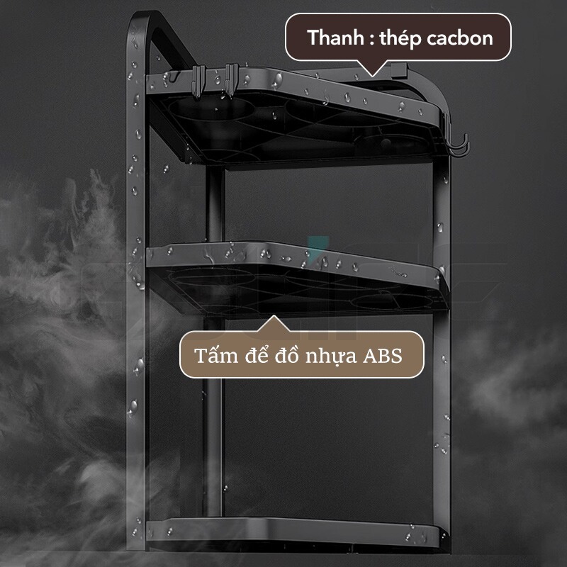 Lifinity 2/3 Tầng Kệ Đựng Gia Vị Vật liệu nhựa, Kệ Nhà Bếp Đa Năng thông minh 2 tầng tiết kiệm